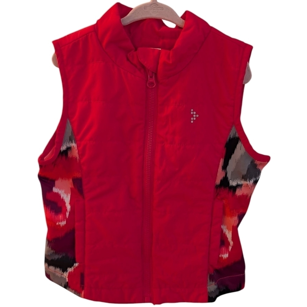 Gymgo By Gymboree Girls Pink Sleeveless Vest with Patterned Sides Size (5-6)